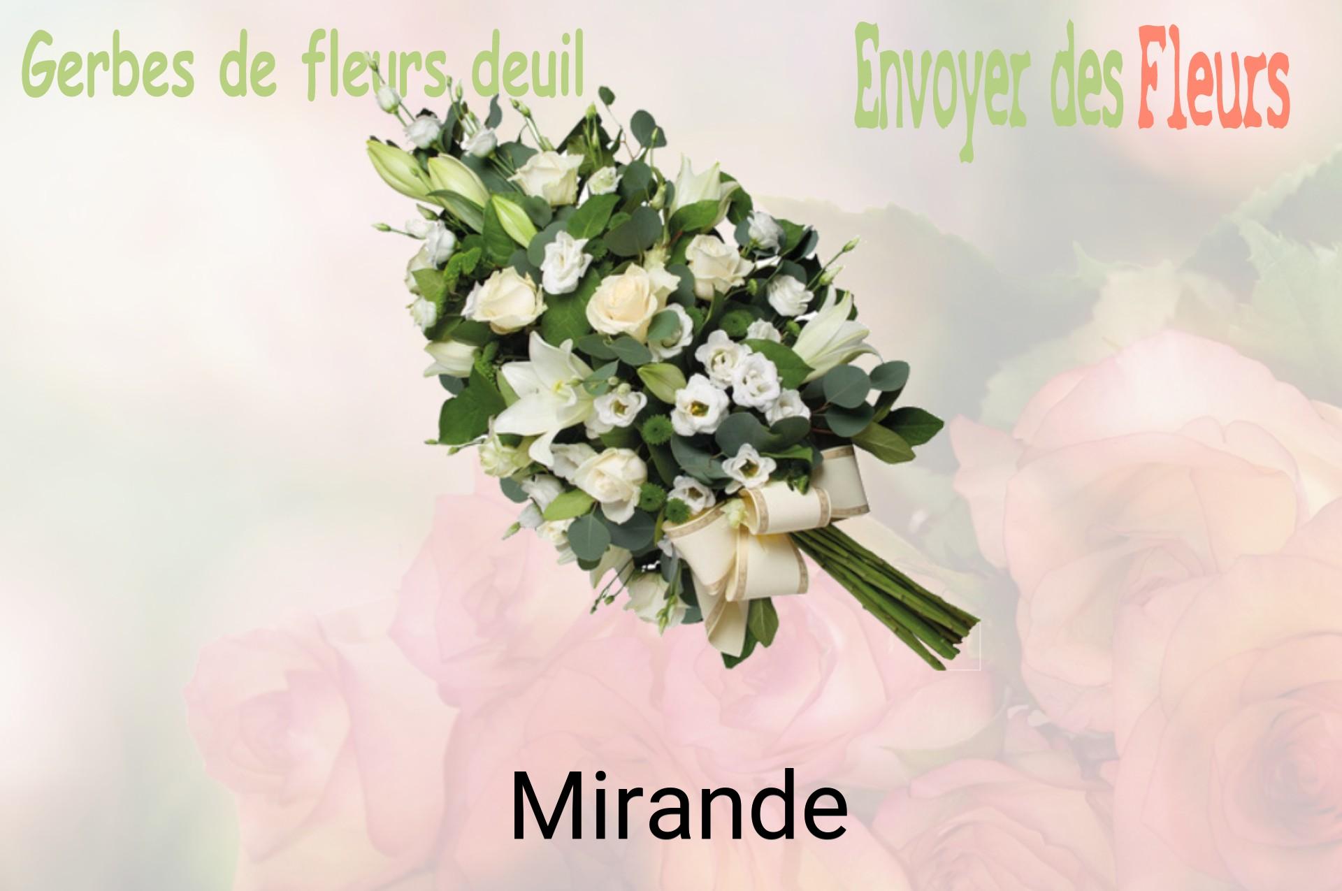 Gerbe de fleurs de deuil livrée à Mirande